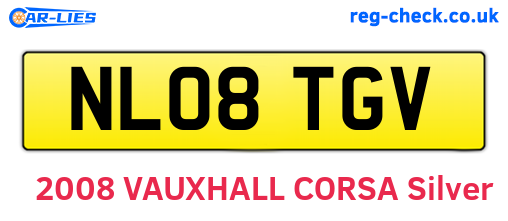 NL08TGV are the vehicle registration plates.