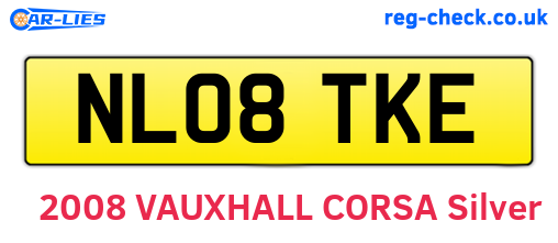 NL08TKE are the vehicle registration plates.