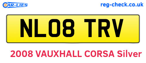 NL08TRV are the vehicle registration plates.