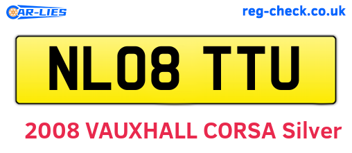 NL08TTU are the vehicle registration plates.