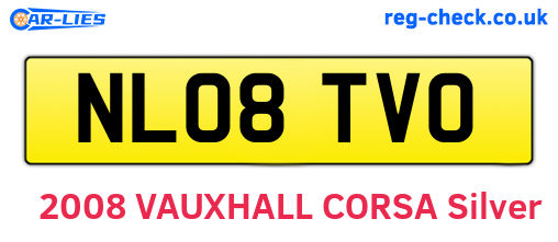 NL08TVO are the vehicle registration plates.