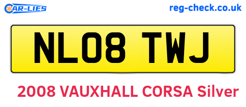 NL08TWJ are the vehicle registration plates.