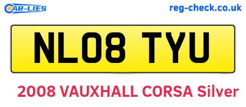 NL08TYU are the vehicle registration plates.