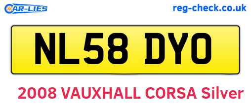 NL58DYO are the vehicle registration plates.