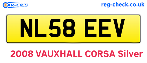 NL58EEV are the vehicle registration plates.