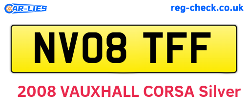 NV08TFF are the vehicle registration plates.