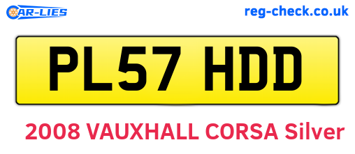 PL57HDD are the vehicle registration plates.