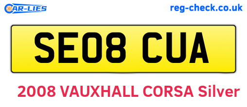 SE08CUA are the vehicle registration plates.