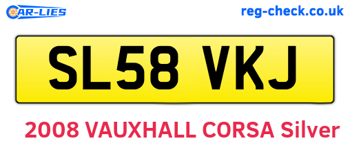 SL58VKJ are the vehicle registration plates.
