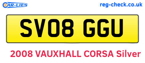 SV08GGU are the vehicle registration plates.