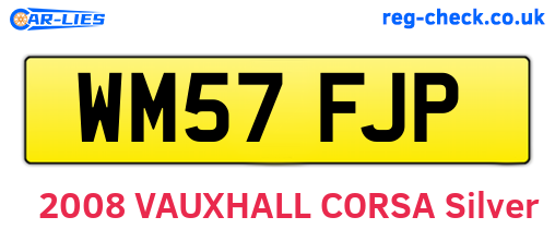 WM57FJP are the vehicle registration plates.