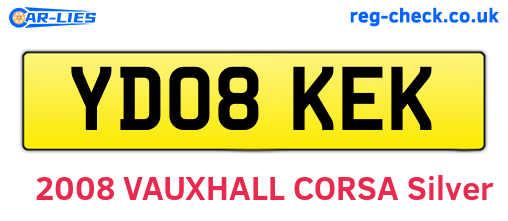 YD08KEK are the vehicle registration plates.