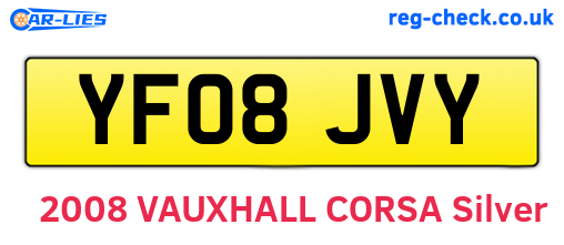 YF08JVY are the vehicle registration plates.