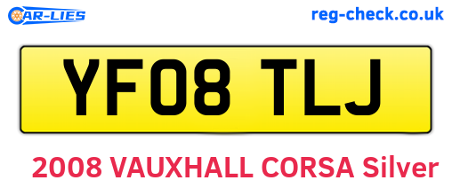 YF08TLJ are the vehicle registration plates.