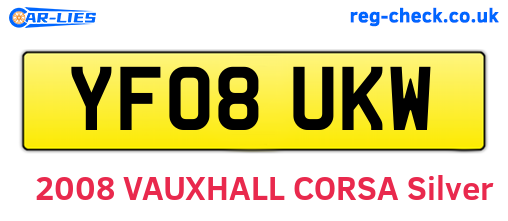 YF08UKW are the vehicle registration plates.