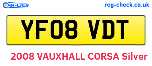YF08VDT are the vehicle registration plates.