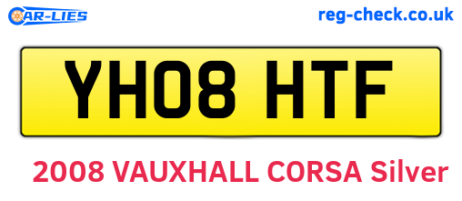 YH08HTF are the vehicle registration plates.
