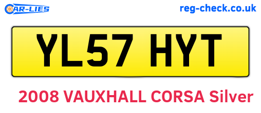 YL57HYT are the vehicle registration plates.