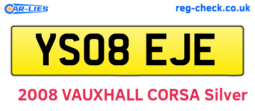 YS08EJE are the vehicle registration plates.
