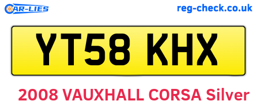 YT58KHX are the vehicle registration plates.
