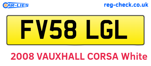 FV58LGL are the vehicle registration plates.