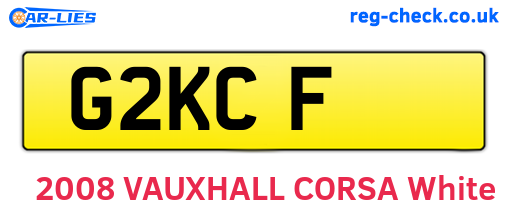 G2KCF are the vehicle registration plates.