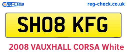 SH08KFG are the vehicle registration plates.