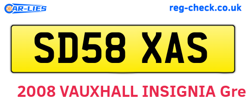 SD58XAS are the vehicle registration plates.