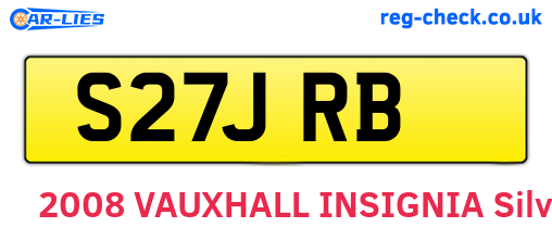 S27JRB are the vehicle registration plates.