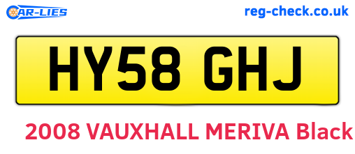 HY58GHJ are the vehicle registration plates.