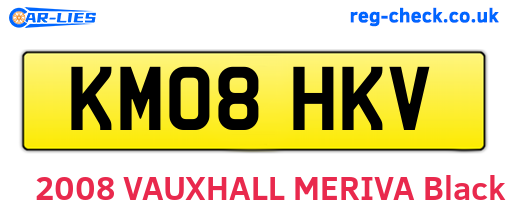 KM08HKV are the vehicle registration plates.