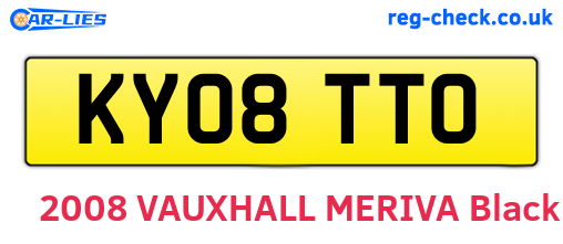 KY08TTO are the vehicle registration plates.