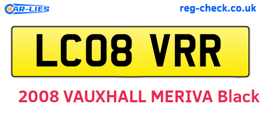 LC08VRR are the vehicle registration plates.