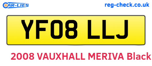YF08LLJ are the vehicle registration plates.