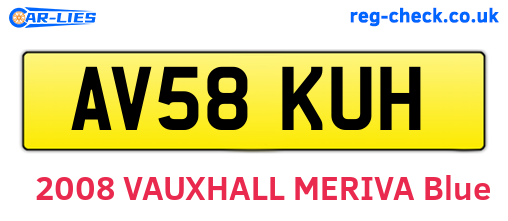 AV58KUH are the vehicle registration plates.