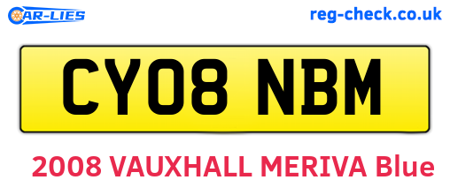 CY08NBM are the vehicle registration plates.
