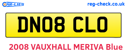 DN08CLO are the vehicle registration plates.
