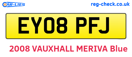 EY08PFJ are the vehicle registration plates.