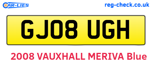 GJ08UGH are the vehicle registration plates.