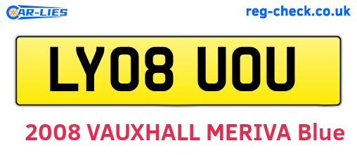 LY08UOU are the vehicle registration plates.