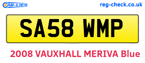 SA58WMP are the vehicle registration plates.