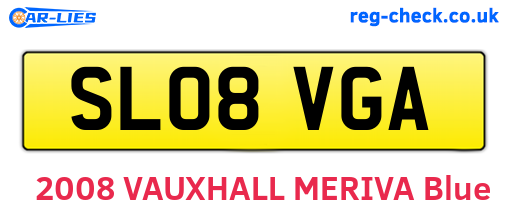 SL08VGA are the vehicle registration plates.