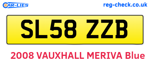 SL58ZZB are the vehicle registration plates.