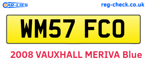 WM57FCO are the vehicle registration plates.