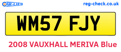 WM57FJY are the vehicle registration plates.