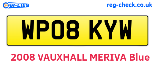 WP08KYW are the vehicle registration plates.