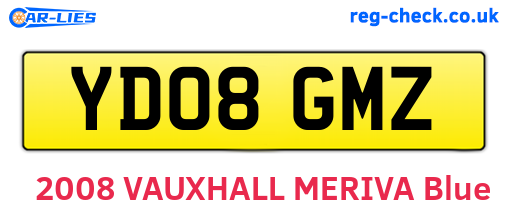 YD08GMZ are the vehicle registration plates.