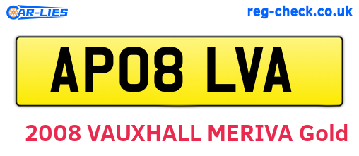AP08LVA are the vehicle registration plates.
