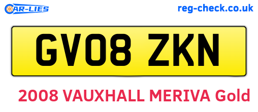GV08ZKN are the vehicle registration plates.
