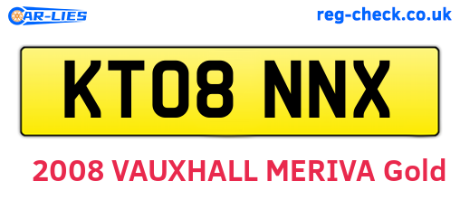 KT08NNX are the vehicle registration plates.